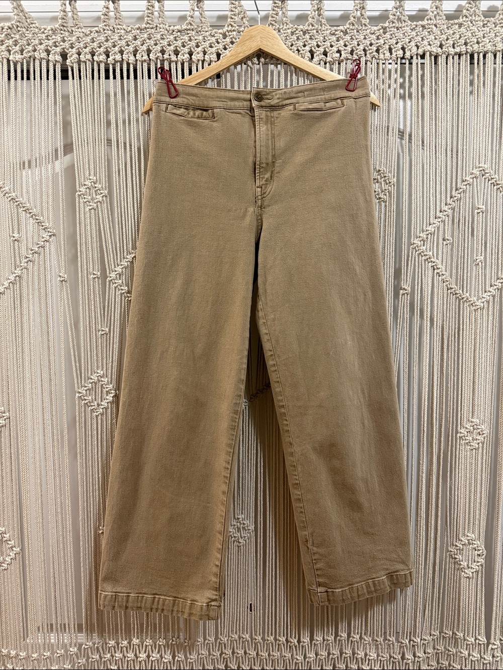 Madewell Emmett Wide-Leg Crop Jeans in Tan Size 29